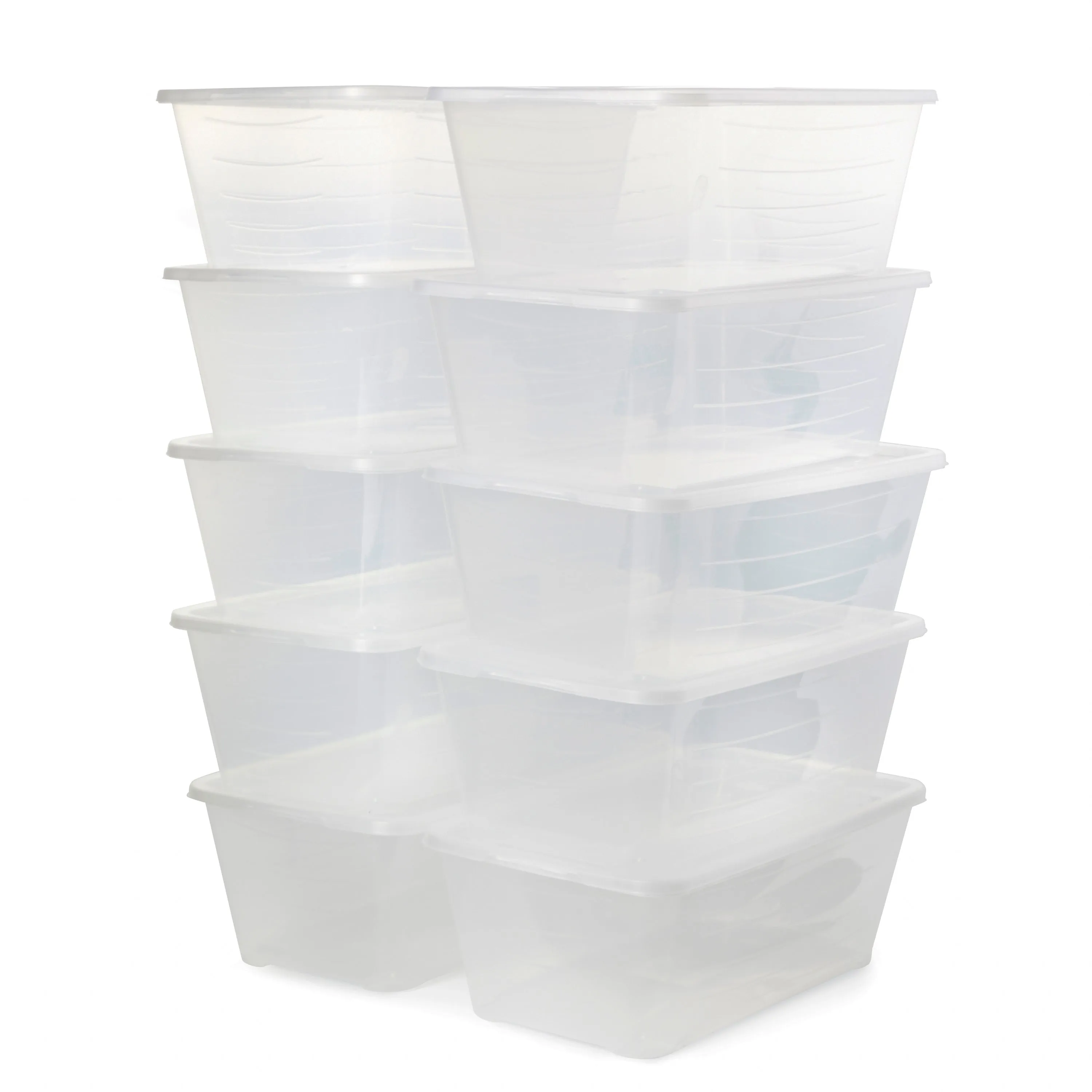 10-Pk Life Story 5.7L Shoe & Closet Storage Container, Clear (Open Box) (3 Pack)