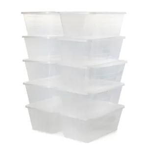 10-Pk Life Story 5.7L Storage Stacking Container, Clear (Open Box) (2 Pack)