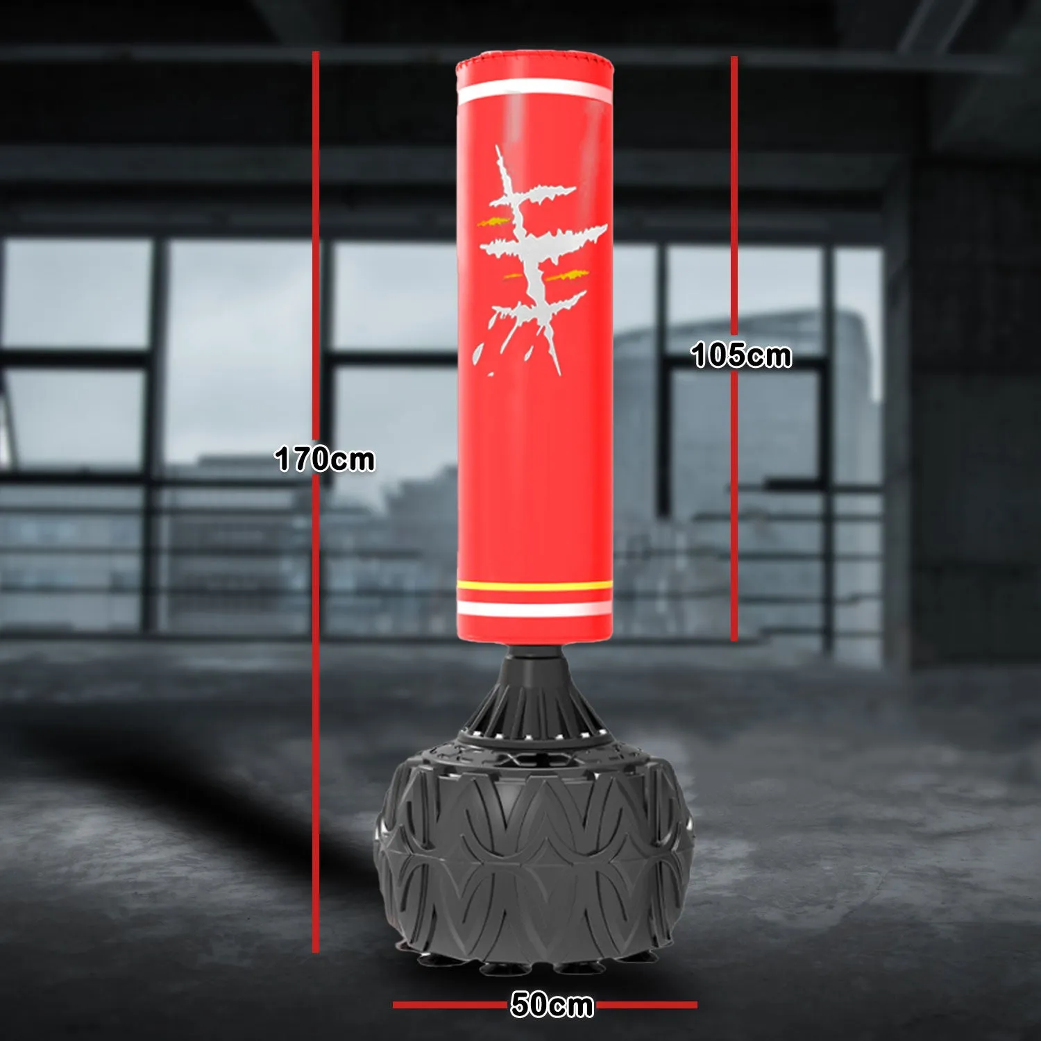 170cm Heavy Boxing Punching Bag Sandbag Free Standing Speed Dummy GYM Kick Training Stand