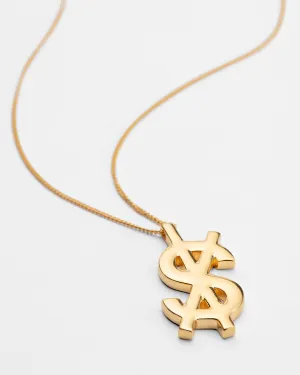 18K DRIPPS CROSS DOLLAR NECKLACE