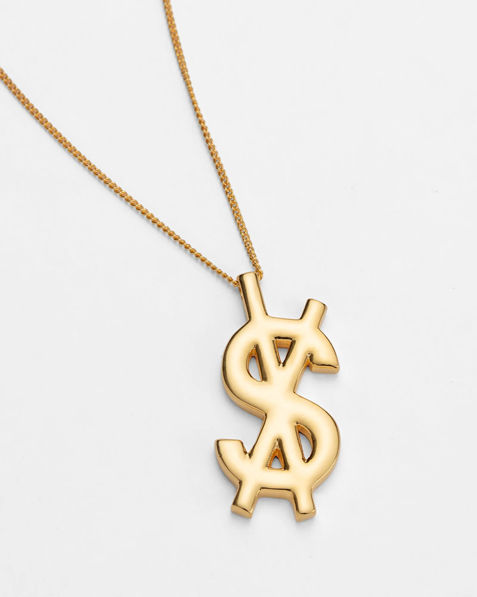 18K DRIPPS CROSS DOLLAR NECKLACE