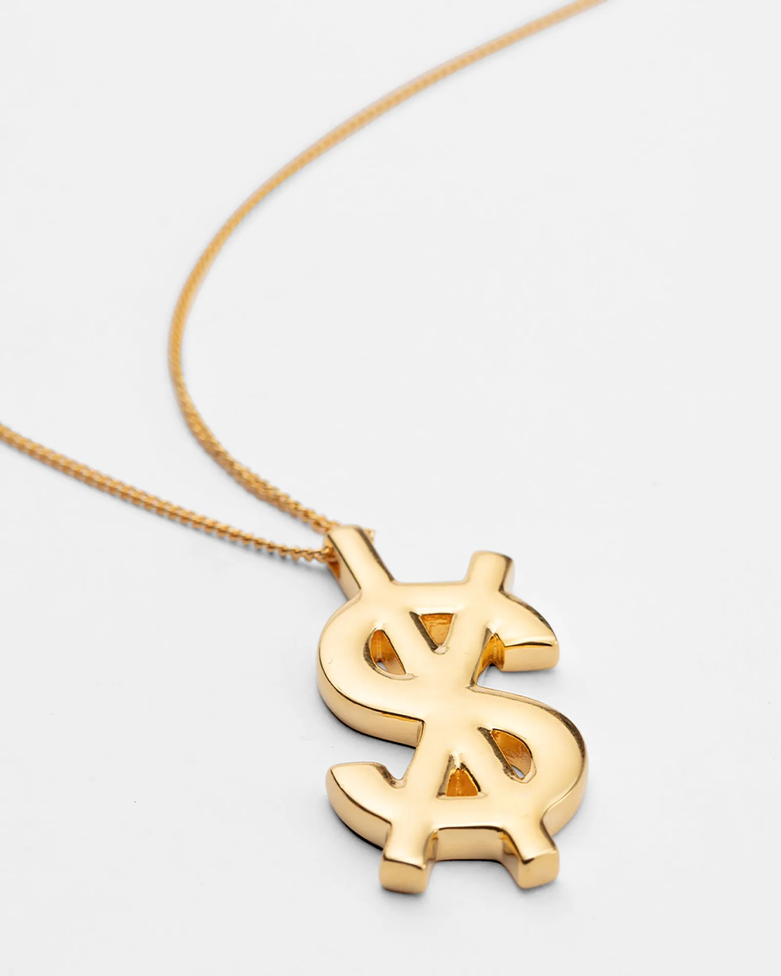 18K DRIPPS CROSS DOLLAR NECKLACE