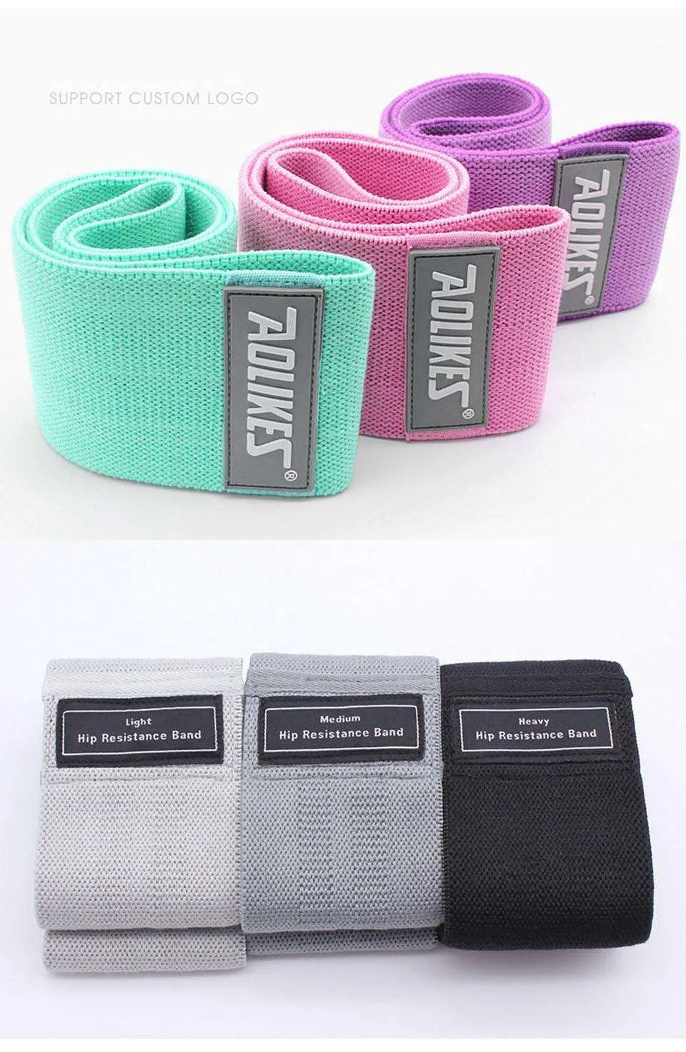 1PC Hip Yoga Resistance Band Wide Fitness Exercise LegsLoop For Circle Squats Training Anti Slip Band