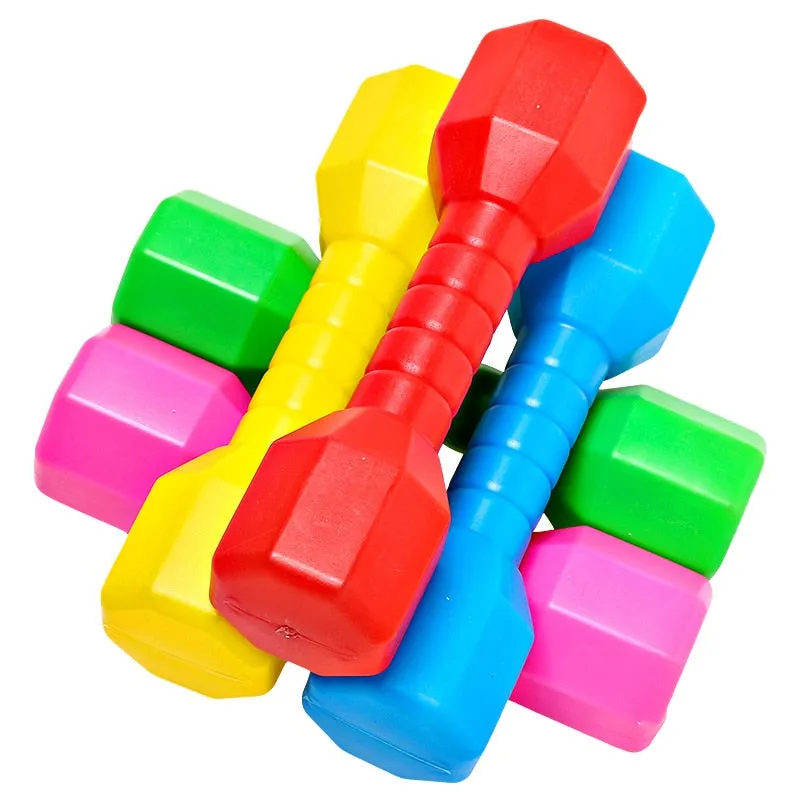 2 PCS Children Dumbell Plastic Fitness Equipment Kids Training Performance