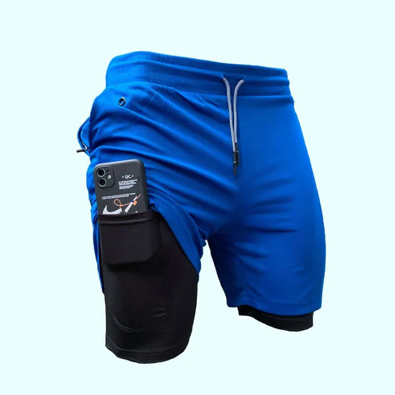 2022 Newest Running Shorts Men 2 in 1 Training Gym Shorts Fitness Men Joggers Jogging Summer Sports Shorts Workout Short Pants