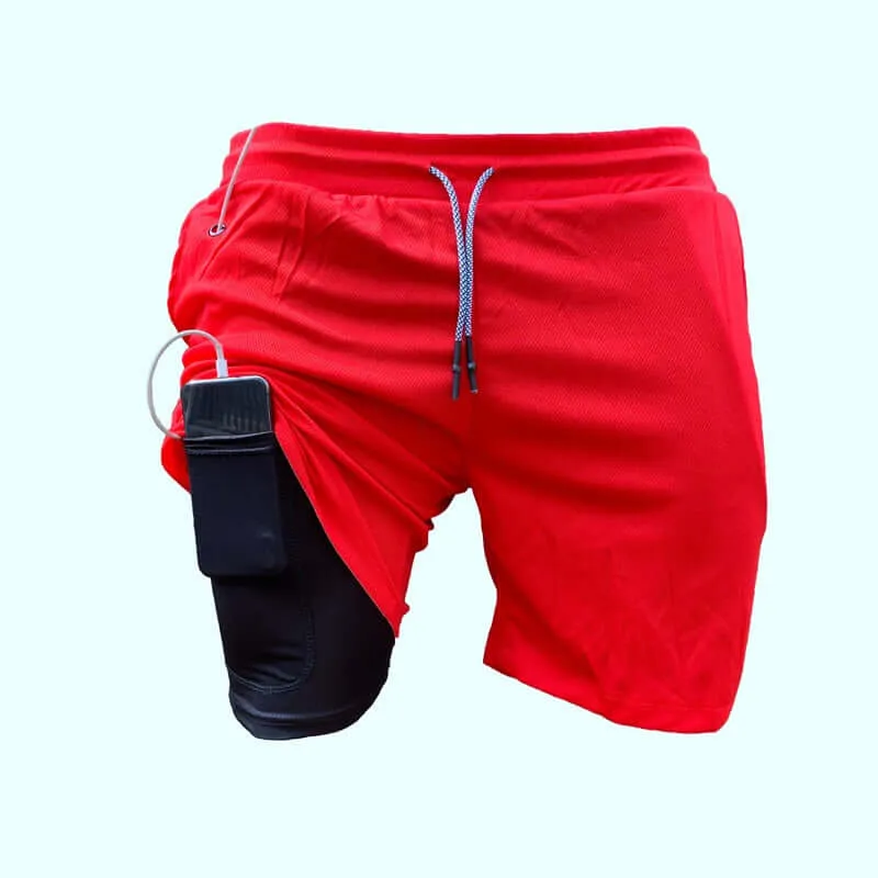 2022 Newest Running Shorts Men 2 in 1 Training Gym Shorts Fitness Men Joggers Jogging Summer Sports Shorts Workout Short Pants