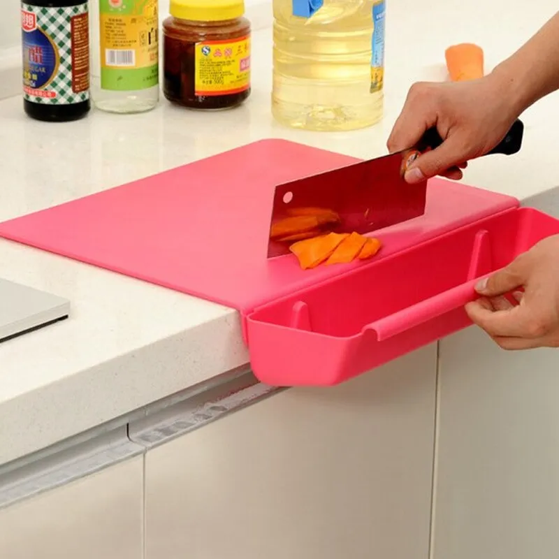 2in1 Creative Cutting Board with Side Storage