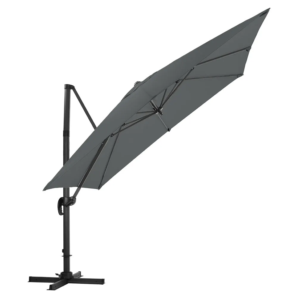 300cm Wide Garden Parasol Outdoor Hanging UV Resistant and Waterproof Umbrella for Patio