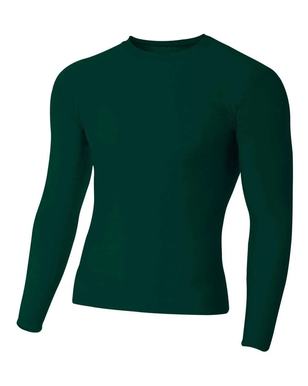 A4 N3133 Long Sleeve Compression Crew - Forest