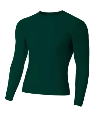 A4 N3133 Long Sleeve Compression Crew - Forest