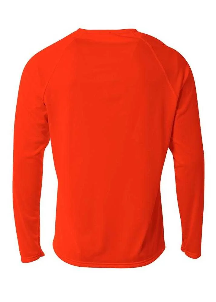 A4 N3396 SureColor Long Sleeve Cationic Tee - Athletic Orange