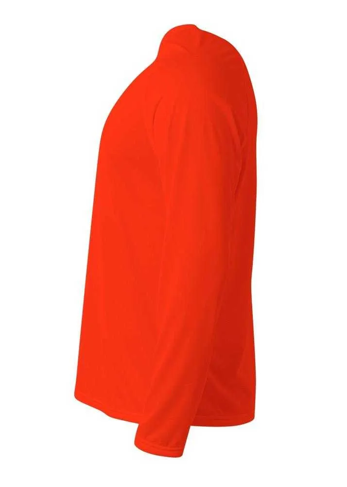 A4 N3396 SureColor Long Sleeve Cationic Tee - Athletic Orange