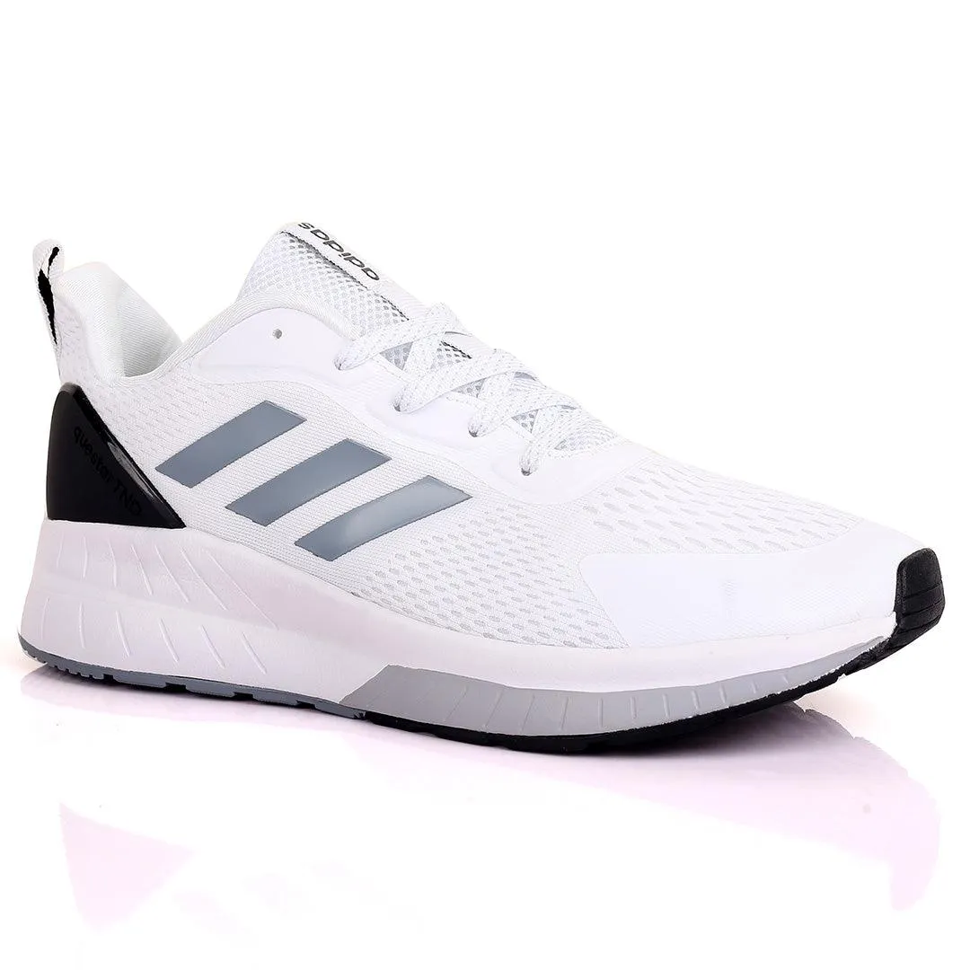 AD Boost White Grey And Black Designed Men's Running Sneakers