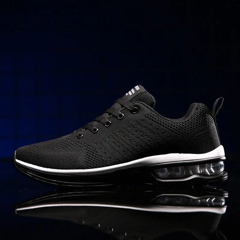 Air Cushion Sports Shoes Unisex Fashion Running Shoes Lovers Shoes Comfortable Breathable Mesh Shoes Flying Woven Shoes