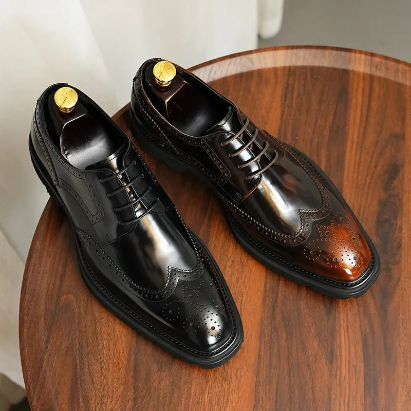 AlliElegance Luxe Brogue Oxford Dress Shoes