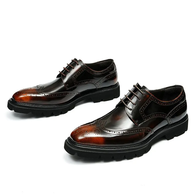 AlliElegance Luxe Brogue Oxford Dress Shoes