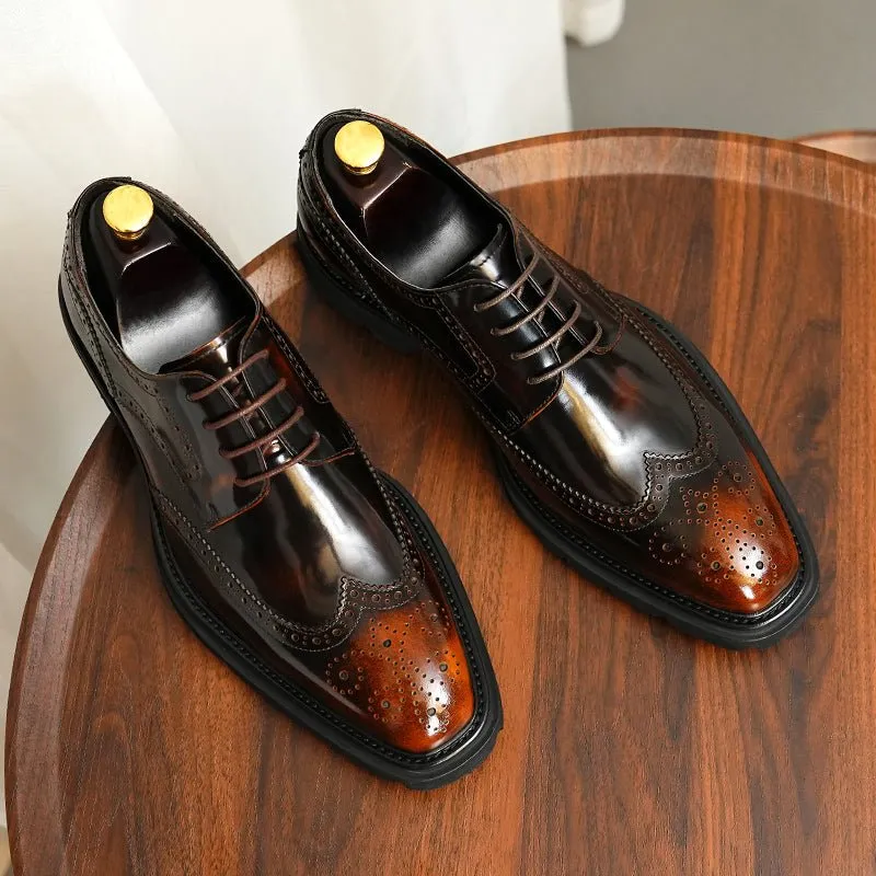 AlliElegance Luxe Brogue Oxford Dress Shoes