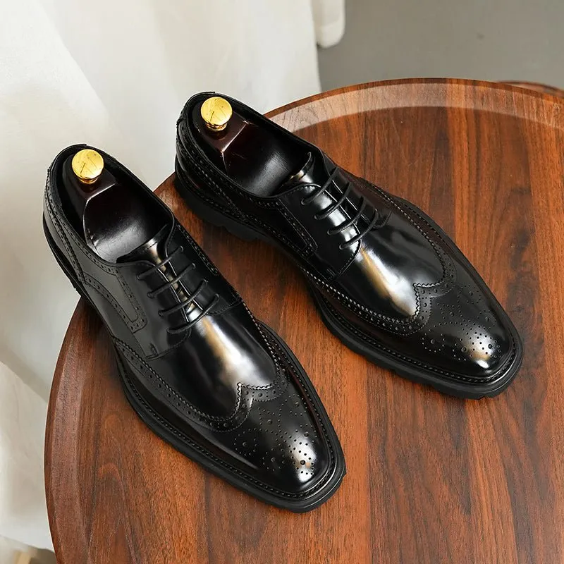 AlliElegance Luxe Brogue Oxford Dress Shoes