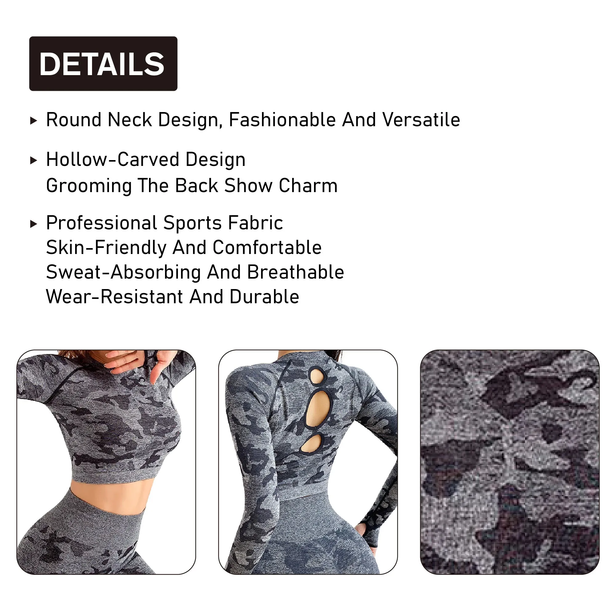 Alpha Camp New Wicking Tight Sports Blouse Running Yoga Breathable Hollow Seamless Crop Top Long Sleeve Fitness T-shirt