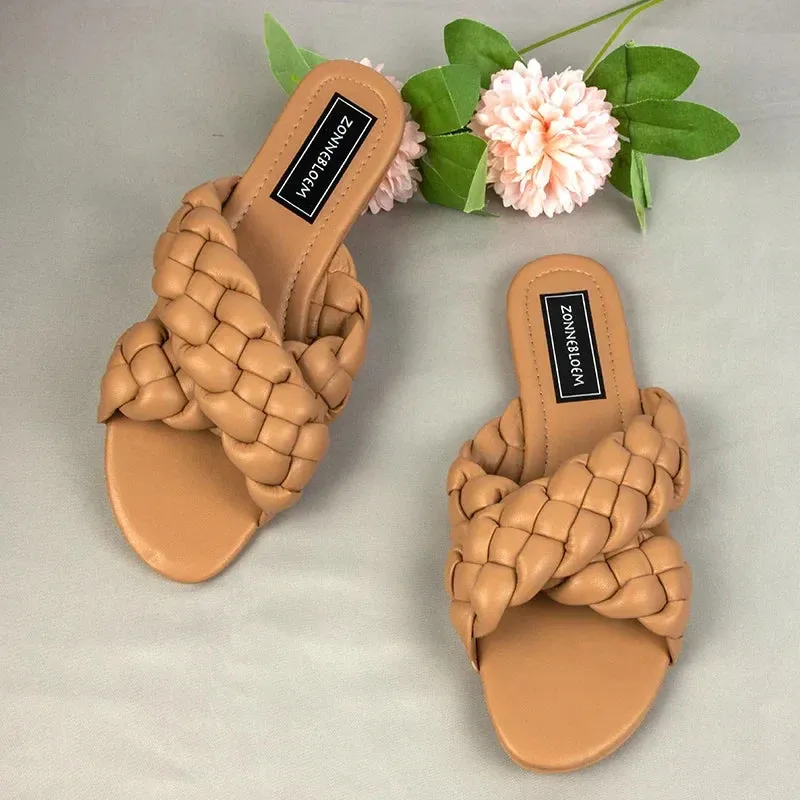 AMOZAE-- Designer Cross Slides for Beach Leisure