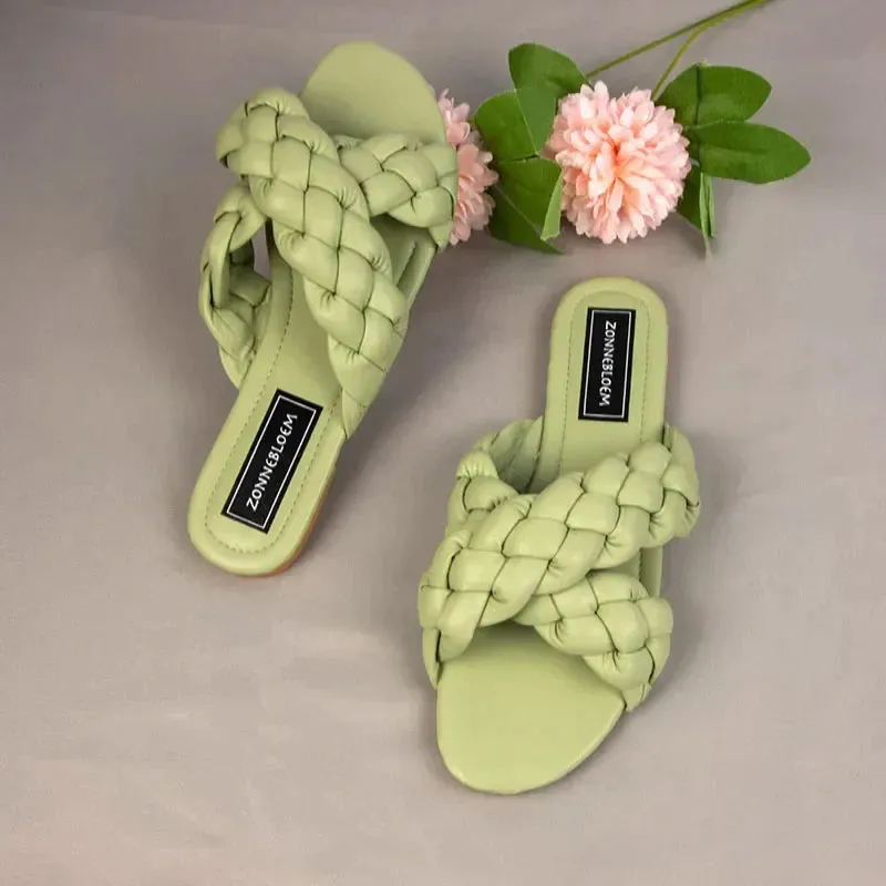 AMOZAE-- Designer Cross Slides for Beach Leisure