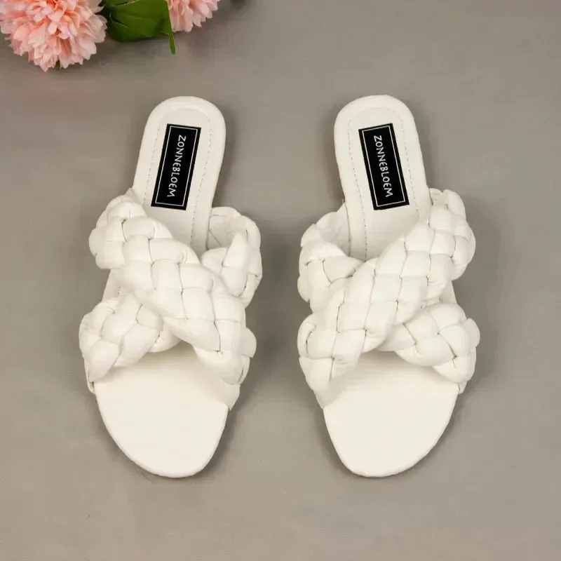 AMOZAE-- Designer Cross Slides for Beach Leisure