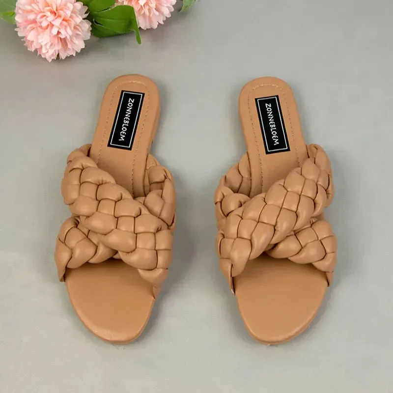 AMOZAE-- Designer Cross Slides for Beach Leisure