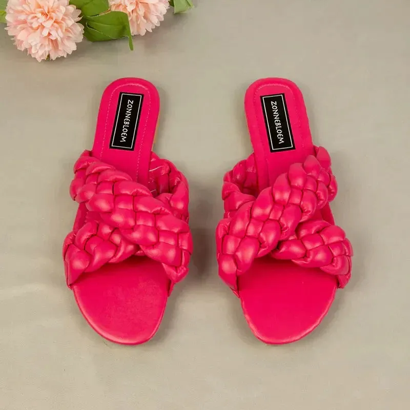 AMOZAE-- Designer Cross Slides for Beach Leisure