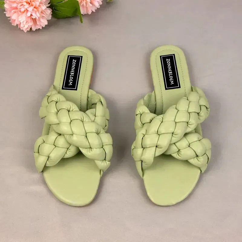 AMOZAE-- Designer Cross Slides for Beach Leisure