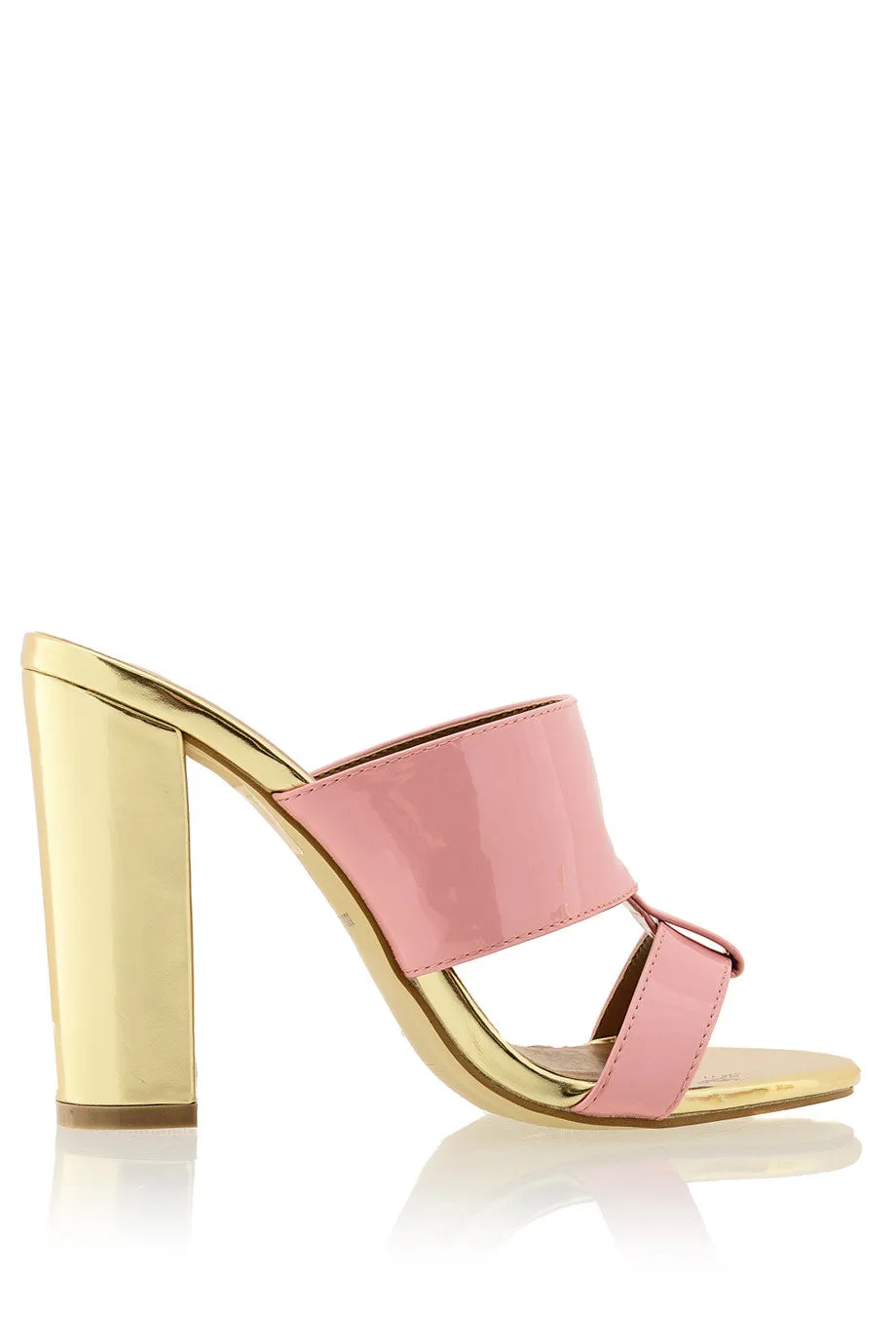 AMY Pink Gold Mules