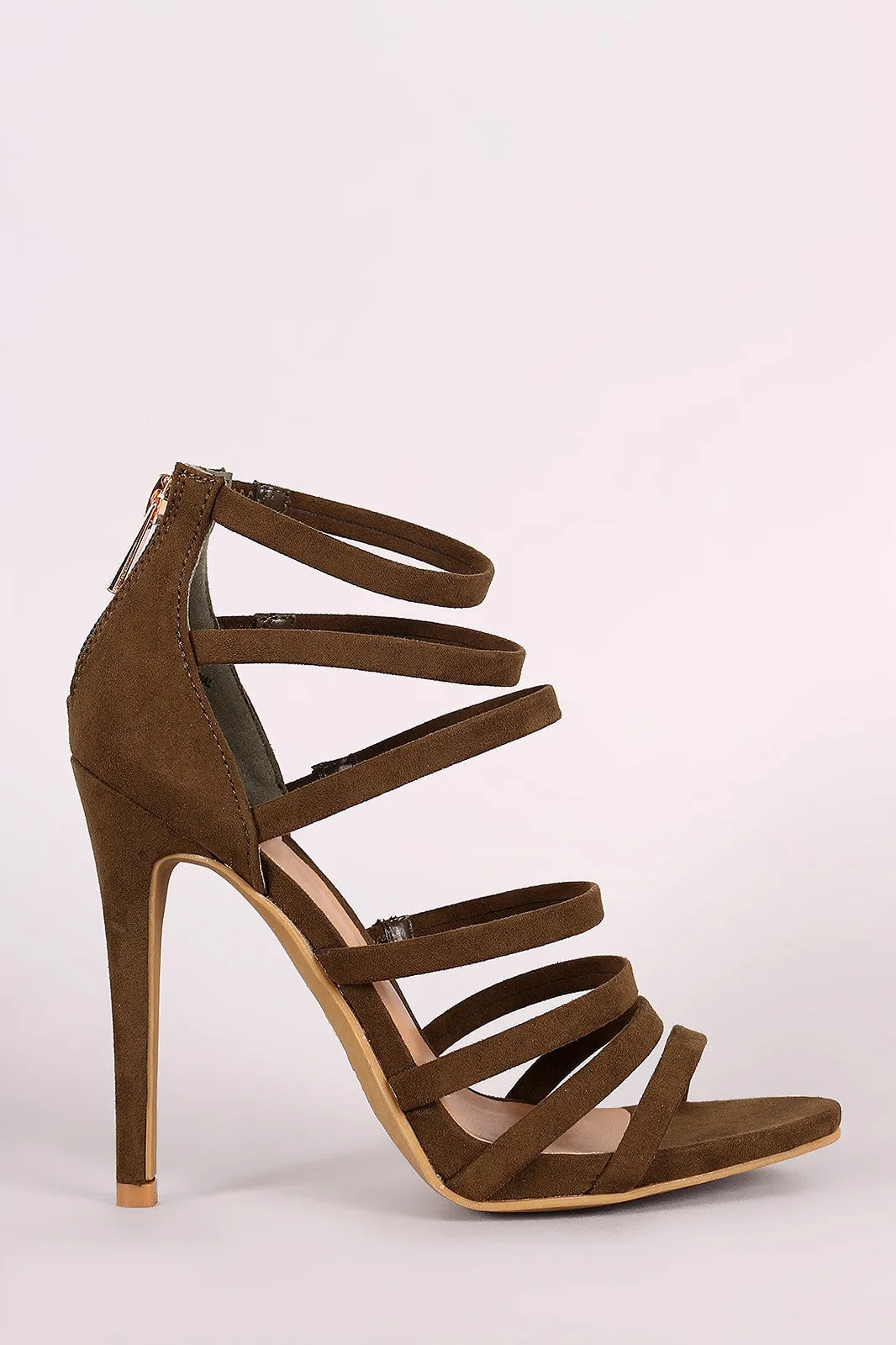 Anne Michelle Strappy Open Toe Stiletto Heel