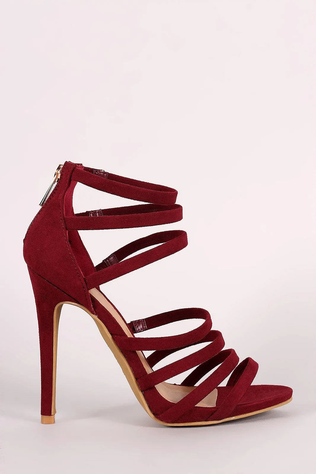 Anne Michelle Strappy Open Toe Stiletto Heel