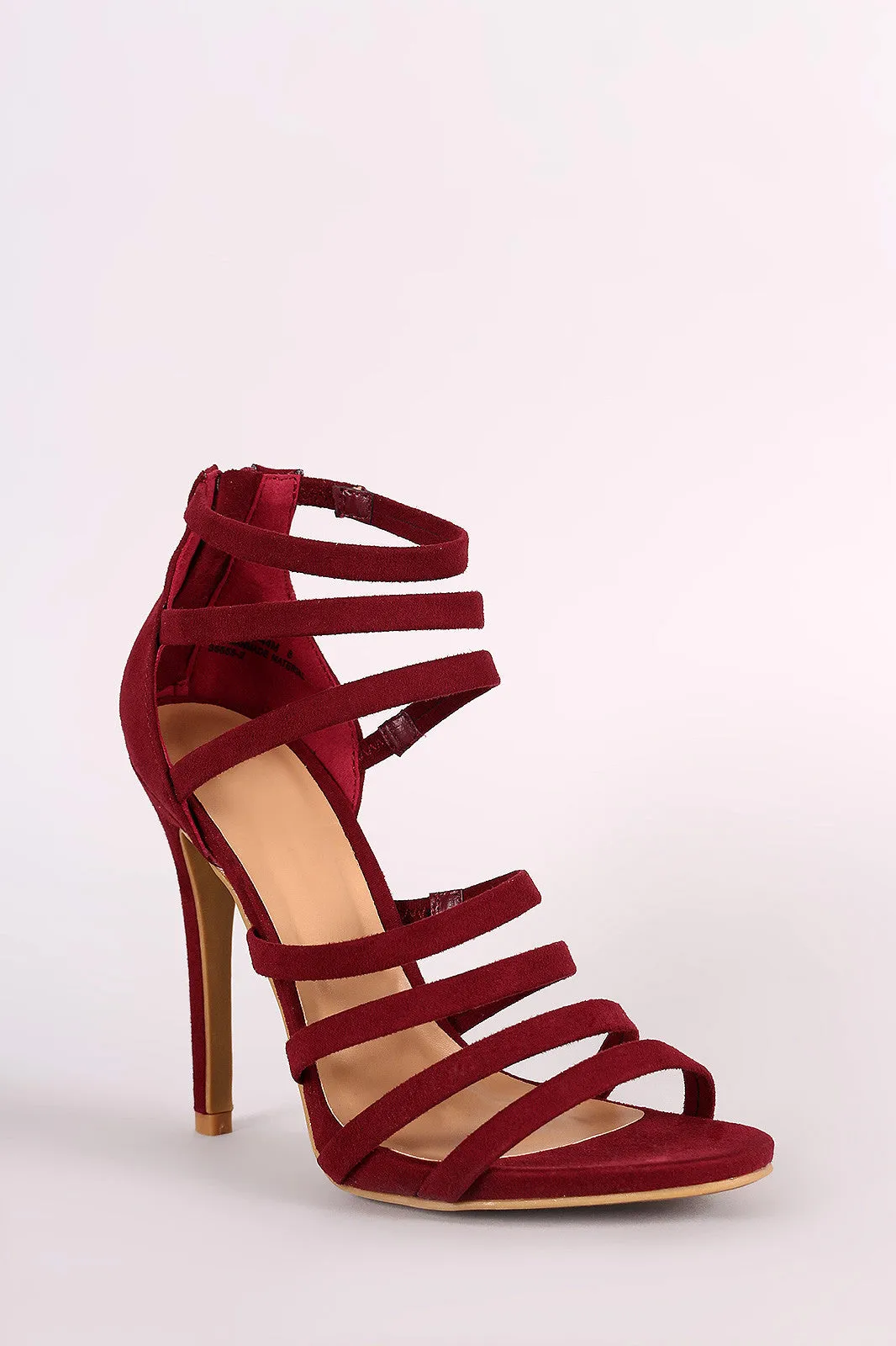 Anne Michelle Strappy Open Toe Stiletto Heel