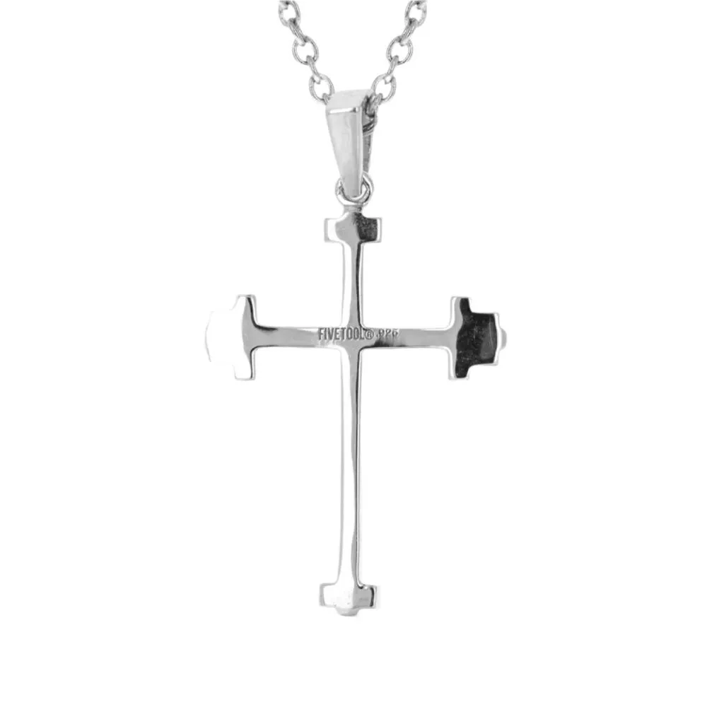 Athlete's Cross Necklace | Sterling