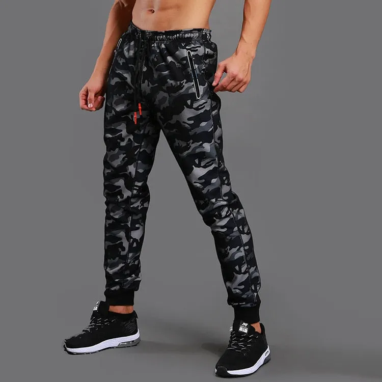 Autumn winter Men Running Training Pants Sport Trousers Jogging soccer Basketball Gym Fitness Sports Sweatpants zipper Pocket