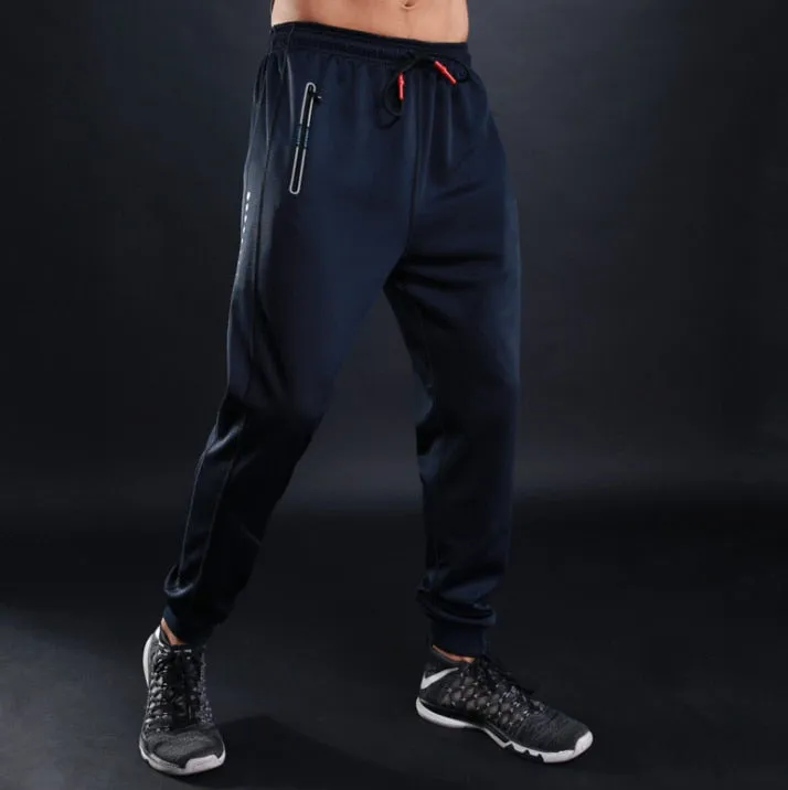 Autumn winter Men Running Training Pants Sport Trousers Jogging soccer Basketball Gym Fitness Sports Sweatpants zipper Pocket