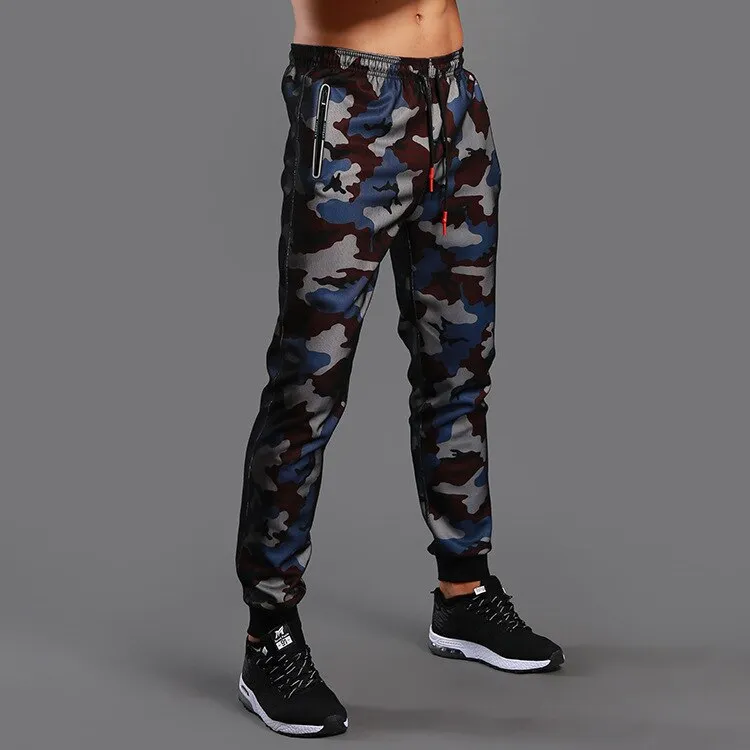 Autumn winter Men Running Training Pants Sport Trousers Jogging soccer Basketball Gym Fitness Sports Sweatpants zipper Pocket