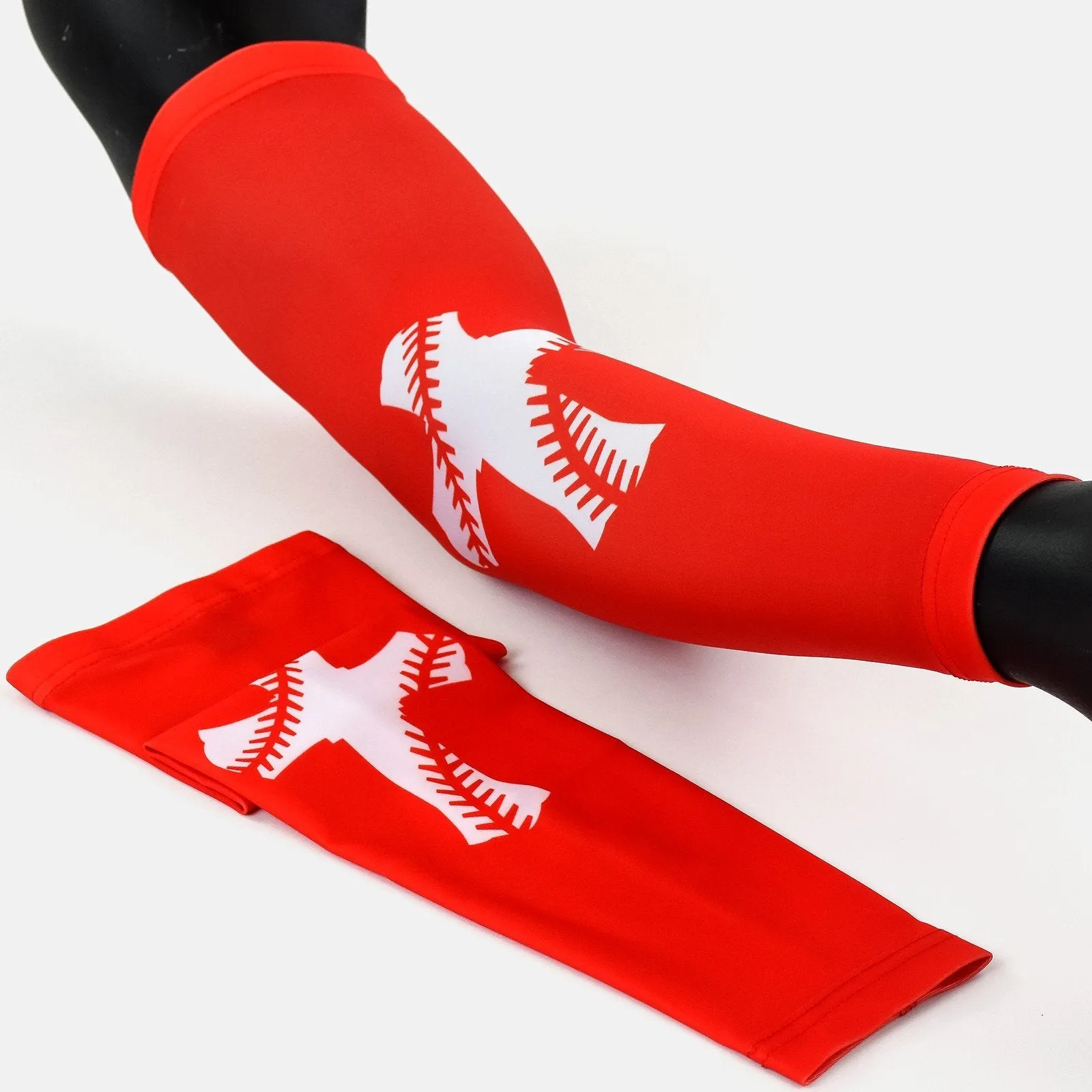 Baseball Cross Red Arm Sleeve