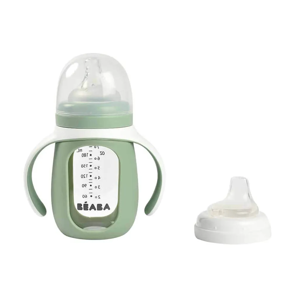 Beaba 2in1 Glass Training Cup