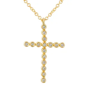 Bezel Cross Necklace