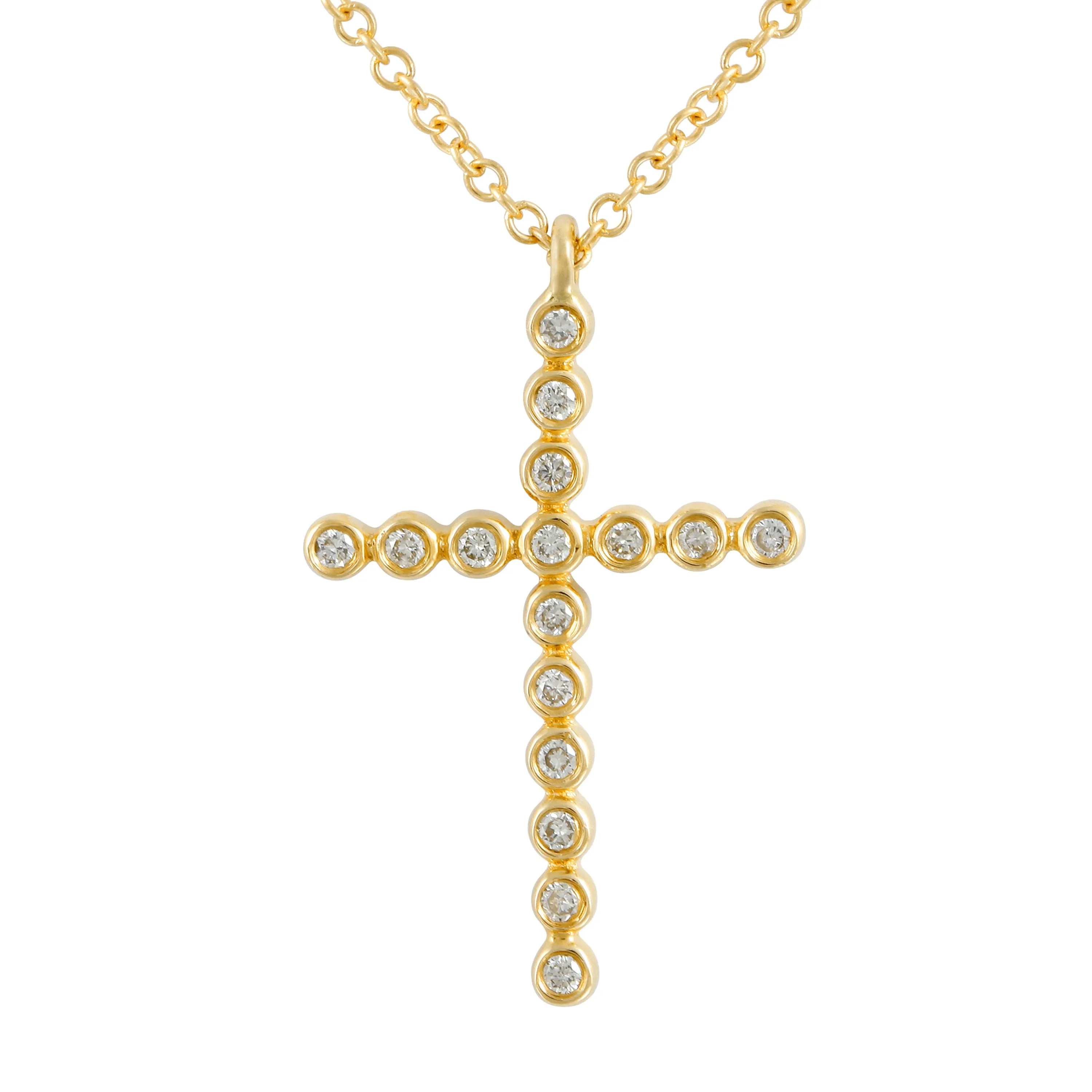 Bezel Cross Necklace