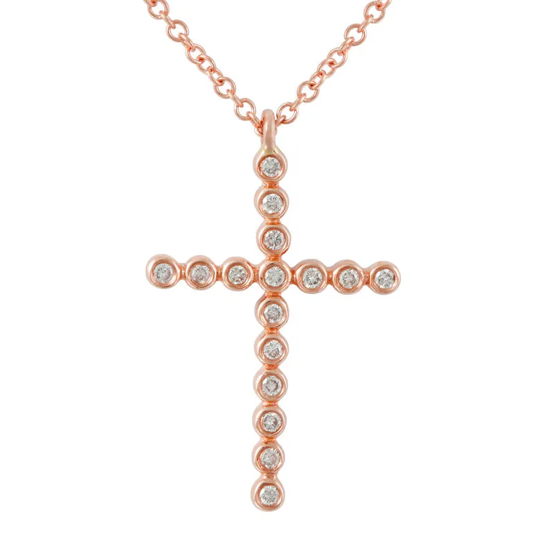 Bezel Cross Necklace