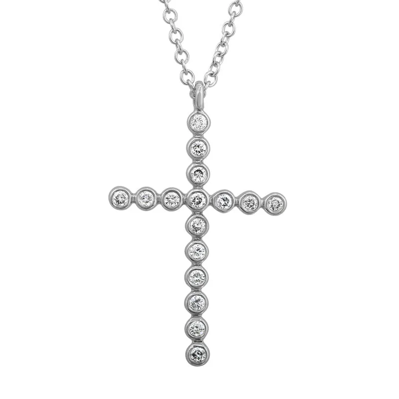 Bezel Cross Necklace