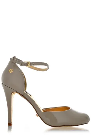 BLINK PARIS Taupe Ankle Strap Sandals