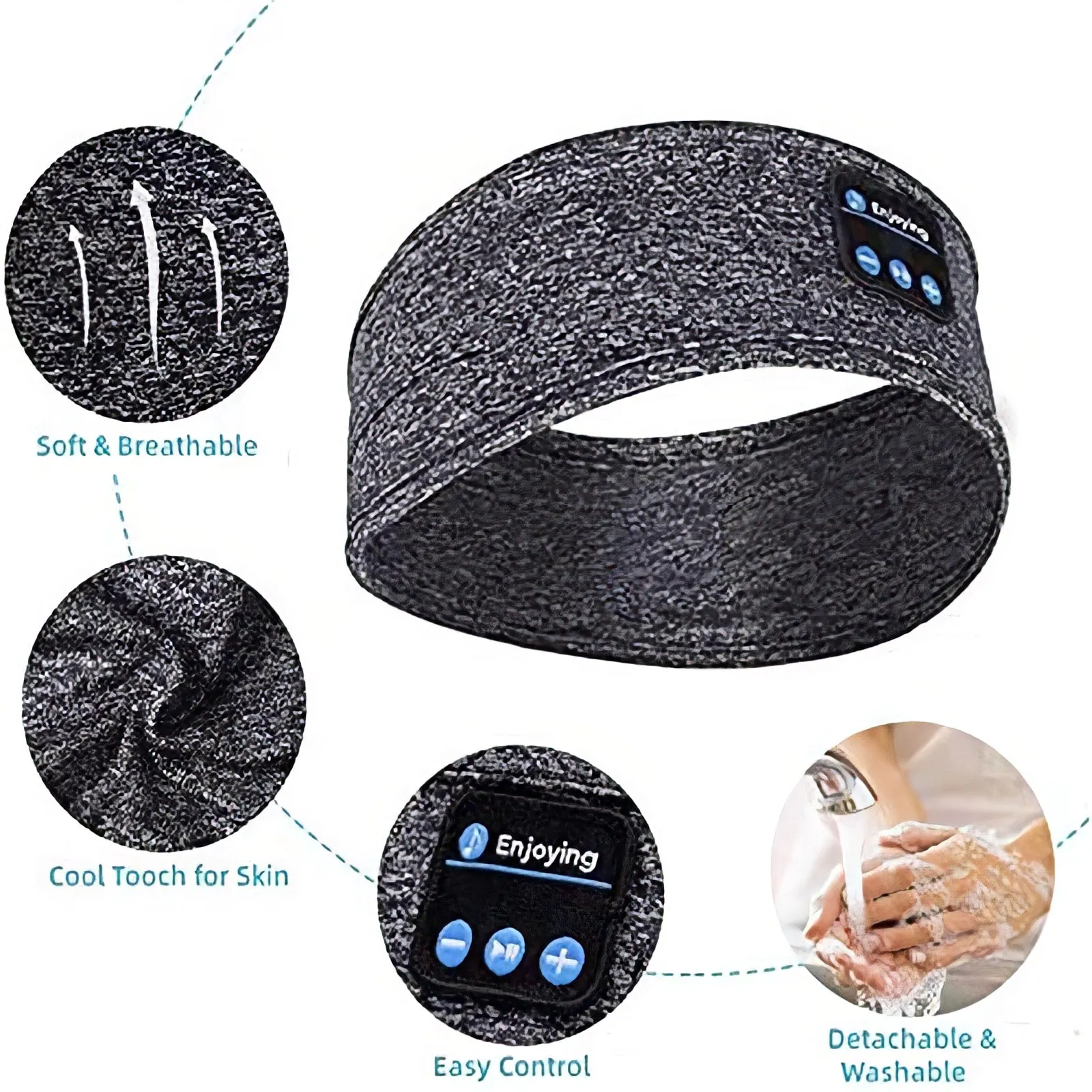 Bluetooth Stereo Music Sleeping Eye Mask Headband Sports Bandana