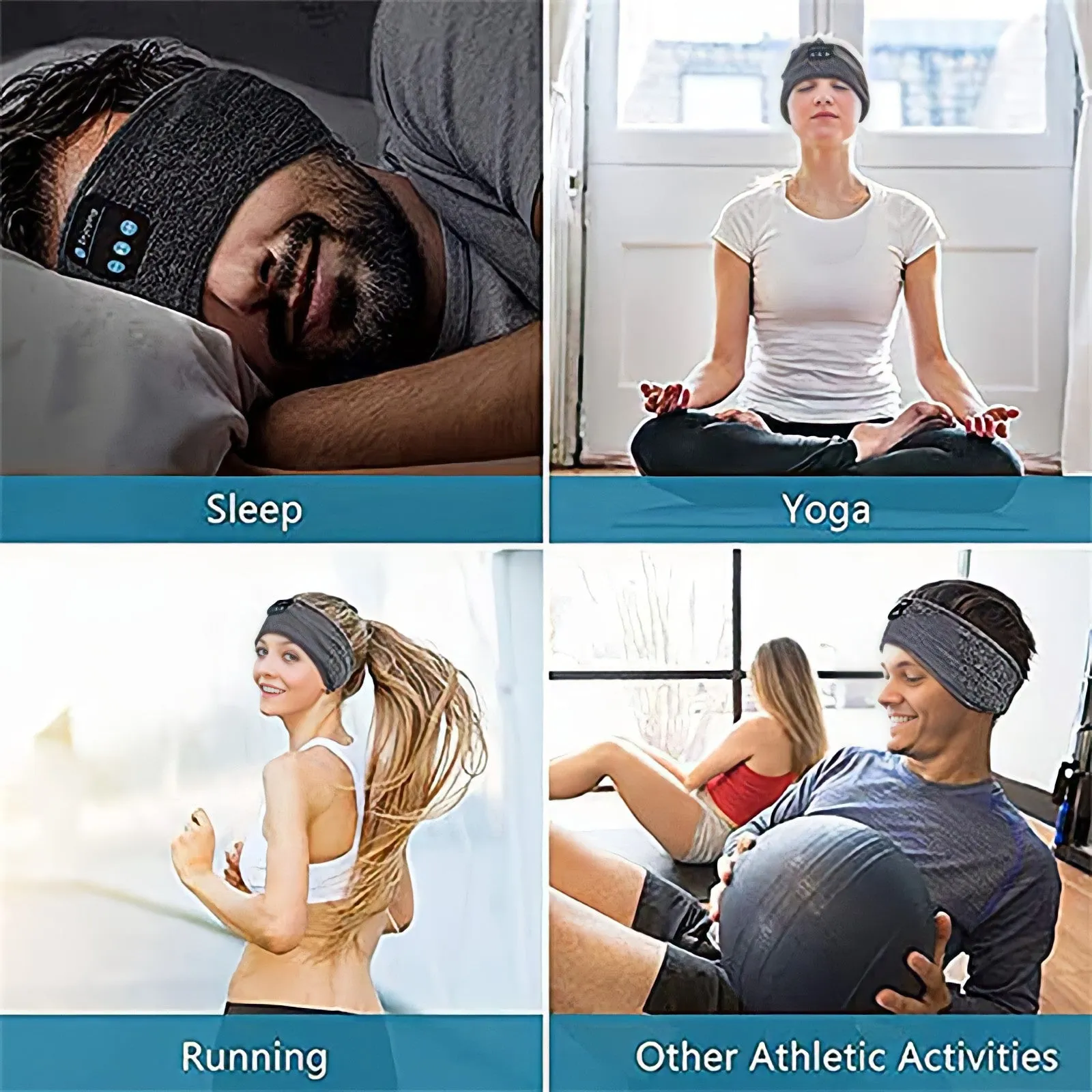 Bluetooth Stereo Music Sleeping Eye Mask Headband Sports Bandana