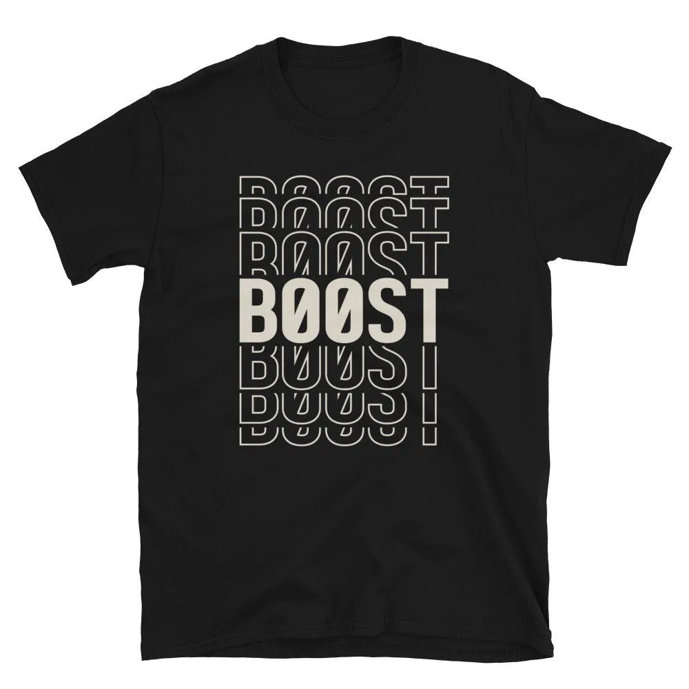 Boost Stack Cross Stitch Shirt To Match Yeezy 350 V2 Oreo