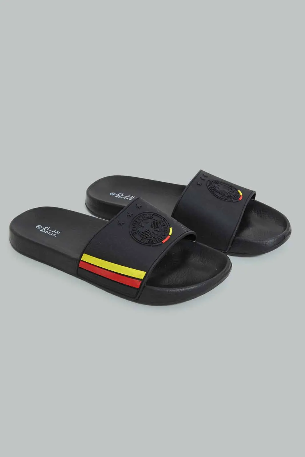 Boys Black Germany Embossed Slide