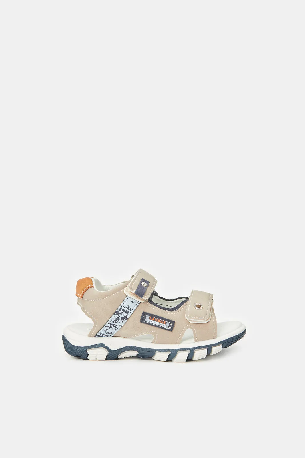 Boys Grey Print Sporty Sandal