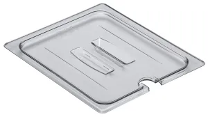 Cambro Food Pan Lid 1/2 Notched Clear